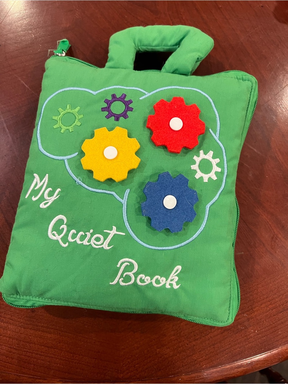 Toddler Quiet Book shapes snaps buttons